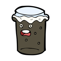 cartoon glass of stout beer