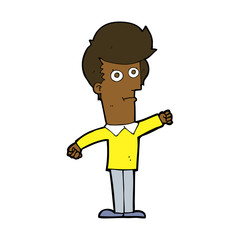 cartoon man punching