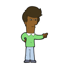 cartoon man pointing