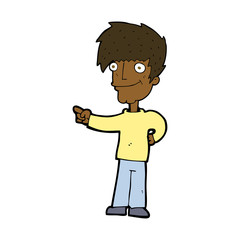 cartoon man pointing