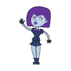 cartoon pretty vampire girl