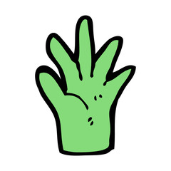 cartoon green hand symbol