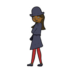 cartoon female spy