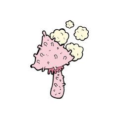 cartoon weird mushroom