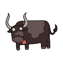cartoon bull