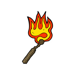 cartoon burning match
