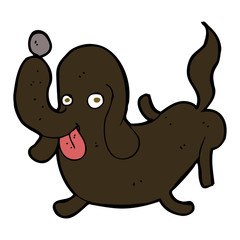cartoon dog sticking out tongue