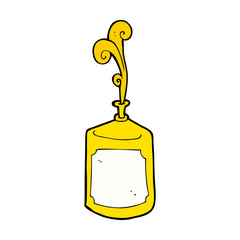 cartoon squirting mustard bottle