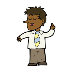 cartoon man with good idea