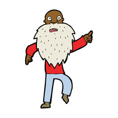 cartoon stressed old man