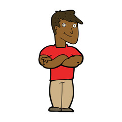 cartoon muscular man