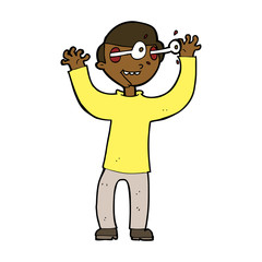 cartoon man with eyes popping out of head
