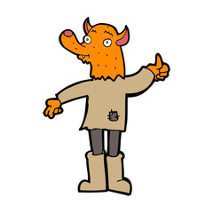 cartoon fox man