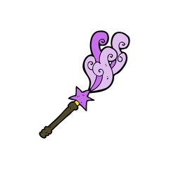 cartoon magic wand casting spell