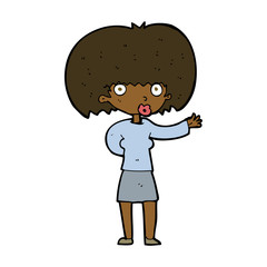 cartoon woman gesturing