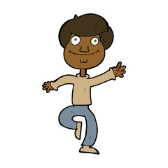 Fototapeta premium cartoon dancing man