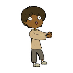 cartoon shocked boy