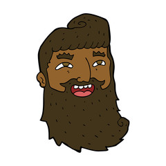 cartoon laughing bearded man