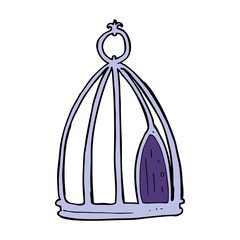 cartoon bird cage