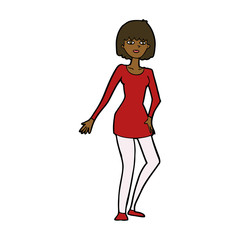 cartoon woman in dress