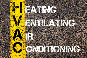 Business Acronym HVAC as Heating Ventilating Air Conditioning