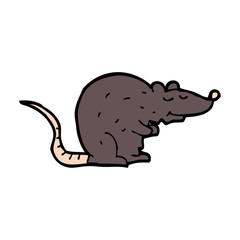 cartoon black rat