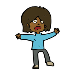 cartoon scared person