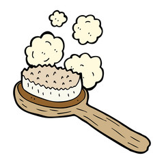 cartoon old brush