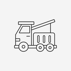 logistics truck line icon
