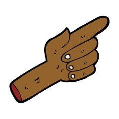 cartoon pointing hand