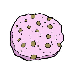 pink cookie cartoon