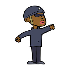 cartoon security guy