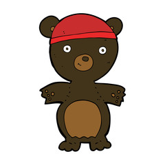 cartoon cute black bear