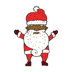 cartoon grumpy santa