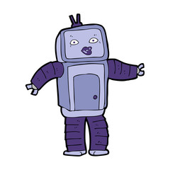 funny cartoon robot