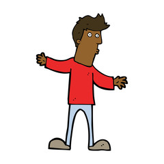 cartoon curious man