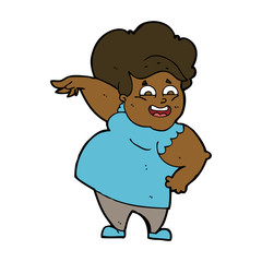 cartoon oveweight woman