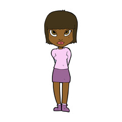 cartoon woman standing