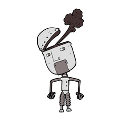 cartoon funny robot