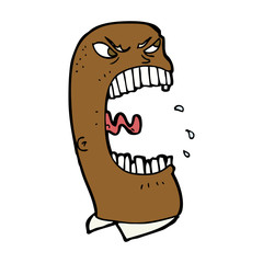 cartoon furious man shouting