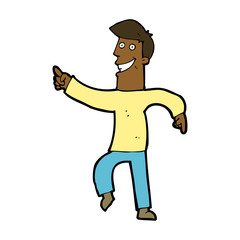 cartoon grinning man