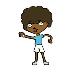 cartoon sporty person