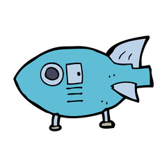 cartoon space rocket