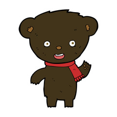 cartoon cute black bear