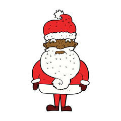 cartoon grumpy santa claus