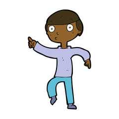 cartoon boy pointing