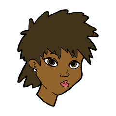 cartoon curious girl