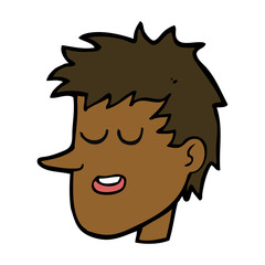 cartoon happy boy face