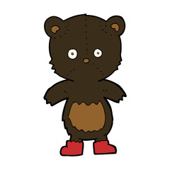 cartoon black bear cub