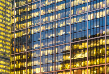 Obraz premium Office building background in Canary Wharf, London